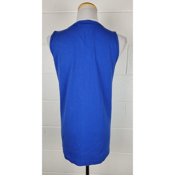 Vtg Fruit of the Loom Womens Blue Cotton Sleeveless Tshirt USA Single Stitch S - Picture 4 of 8